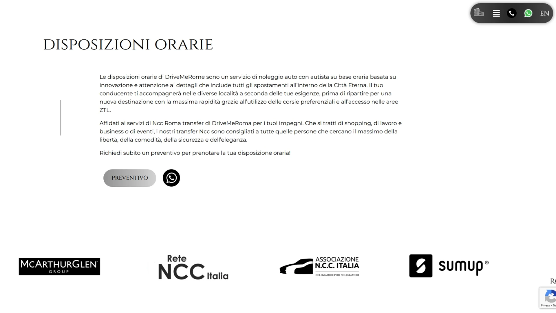 Sito web Noleggio Auto Con Conducente Drivemerome